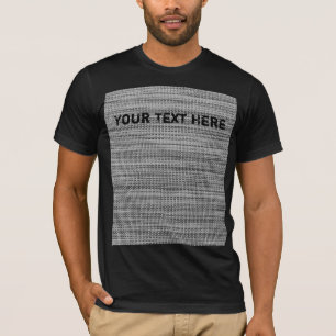 Faux Grey Fabric Design Texte personnalisé T-shirt