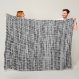 Faux Grey Fabric Fleece Blanket - Modern Deken