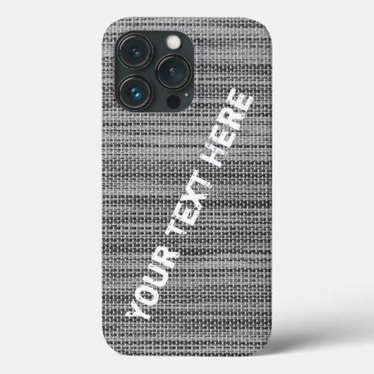 Faux Grey Fabric - Naam Jouw tekst Case-Mate iPhone Case (Achterkant)