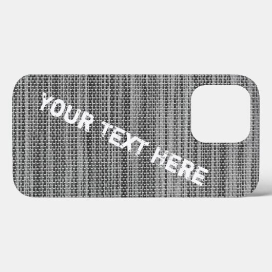 Faux Grey Fabric - Naam Jouw tekst Case-Mate iPhone Case (Achterkant (horizontaal))