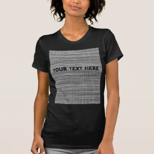 Faux Grey Fabric Texte personnalisé Design T-shirt