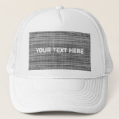 Faux Grey Fabric Trucker Hat Custom Text Pet (Voorkant)