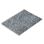 Faux Grey Sparkle Glass Notitieboek (Linkerzijde)