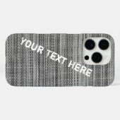 Faux Grey Stof Aangepaste Tekst Naam iPhone Case (Achterkant (horizontaal))