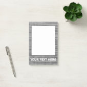 Faux Grey Stof Ingelijst Post it Notes Aangepaste  (Kantoor)