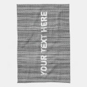 Faux Grey Tissu Serviette de cuisine avec texte pe (Vertical)
