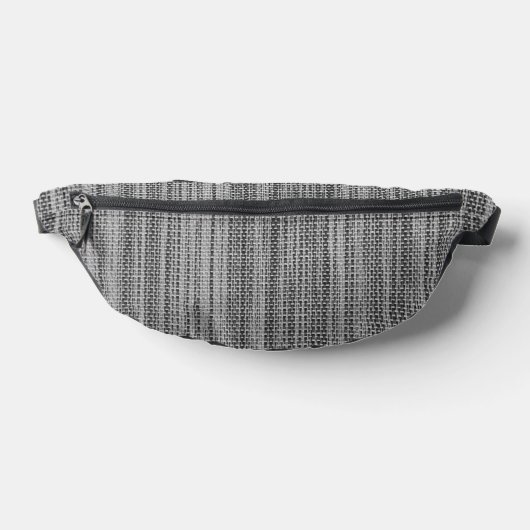 Faux grijze stof Fanny Pack Heuptasje (Liggend)