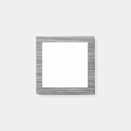 Faux Gris Tissu encadré Post-it® Notes (Devant)