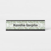 Faux Groen Goud Marmer Bureau Naambordje (Voorkant)