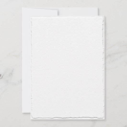 Faux Hand Gescheurd Deckle Edge Baby shower Kaart (Voorkant)