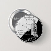 Faux Hawaii State Quarter Ronde Button 5,7 Cm (Voorkant /achterkant)