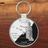 Faux Hawaii State Quarter Sleutelhanger (Voorkant)