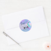 Faux Holo Custom Bedankt Business Classic Round Ronde Sticker (Envelop)