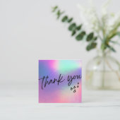 Faux Holo Hearts Trendy Media Insert Visitekaartje (Staand voorkant)