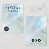 Faux Holo Logo Médias sociaux Écouter la carte (Devant / Derrière)