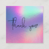 Faux Holo Media Insert Merci Mini Carte de visite (Dos)