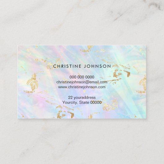 FAUX holografisch abstract ontwerp Visitekaartje (Achterkant)