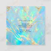 FAUX-holografisch edelsteen Vierkante Visitekaartje (Achterkant)