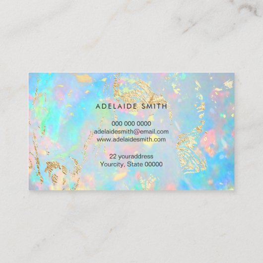 FAUX holografisch effect optische steentextuur Visitekaartje (Achterkant)
