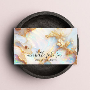 Faux Holografisch Iriserend Opal Crystal Creatief Visitekaartje