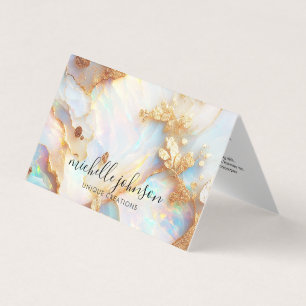 Faux Holografisch Iriserend Opal Crystal Creatief Visitekaartjes