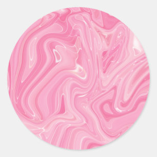 Faux holografisch roze ronde sticker