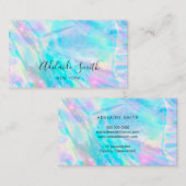 FAUX holografische pastelachtergrond Visitekaartje (Voorkant / Achterkant)