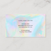 FAUX holografische textuur Visitekaartje (Achterkant)