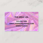 Faux Holographe Carte de visite tendance (Dos)