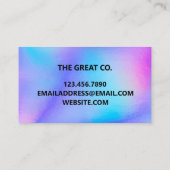 Faux Holographe Carte de visite tendance (Dos)