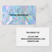 Faux Holographe Carte de visite tendance (Devant / Derrière)