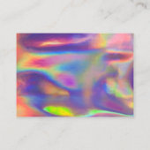 Faux Holographic Calligraphy Colorful Media Insert Visitekaartje (Achterkant)