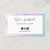 Faux Holographic Custom Loyalty Kaart Visitekaartje (Achterkant)