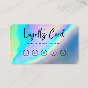 Faux Holographic Custom Loyalty Kaart Visitekaartje