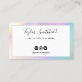 Faux Holographic Custom Loyalty Kaart Visitekaartje (Achterkant)