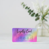 Faux Holographic Custom Loyalty Kaart Visitekaartje (Staand voorkant)