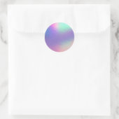Faux Holographic Custom Trendy Classic Round Stick Ronde Sticker (Tas)