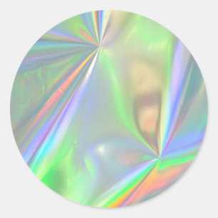 Faux Holographic Custom Trendy Ronde Sticker