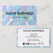 Faux Holographic Custom Visitekaartje (Voorkant / Achterkant)