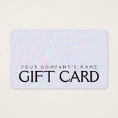 Faux holographic effect texture blue Gift Card (Devant)