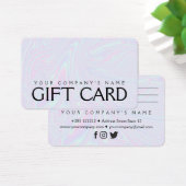 Faux holographic effect texture blue Gift Card (Bureau)