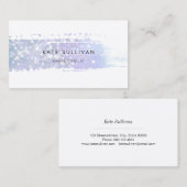 faux holographic glitter paint stroke visitekaartje (Voorkant / Achterkant)