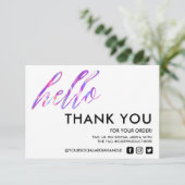 Faux Holographic Hallo Dank u wel Media Insert (Staand voorkant)