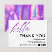 Faux Holographic Hallo Dank u wel Media Insert (Voorkant / Achterkant)