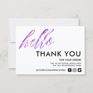 Faux Holographic Hallo Dank u wel Media Insert