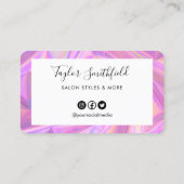 Faux Holographic Hearts Custom Loyalty Kaart Visitekaartje (Achterkant)