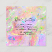 faux holographic opa vierkante visitekaartje (Achterkant)