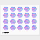 Faux Holographic Paars Custom Trendy Ronde Sticker (Vel)