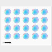 Faux Holographic Pastel Custom Trendy Classic Roun Ronde Sticker (Vel)