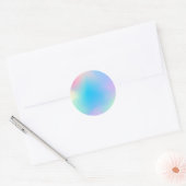 Faux Holographic Pastel Custom Trendy Classic Roun Ronde Sticker (Envelop)
